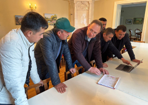 Uzbekistānas delegācijas pārstāvji LBTU mācību un pētījumu saimniecībā "Vecauce" 