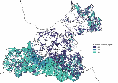 slāpekļa normas (karte)