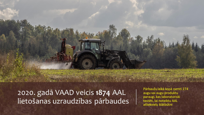 Ilustratīvs attēls (AAL smidzināšana uz lauka) un teksts