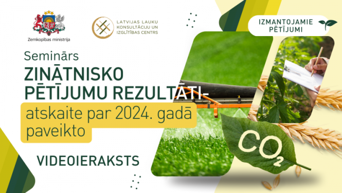 Videoieraksts. Zinātnisko pētījumu rezultāti. Atskaite par 2024. gadā paveikto.