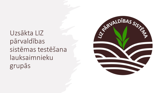 LIZ pārvaldības sistēmas logo un ziņas virsraksts