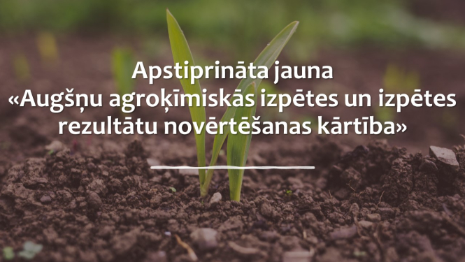 Augu stiebriņš augsnē ar virsraksta vizualizāciju 