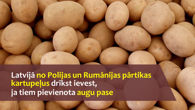 Kartupeļi un virsraksta teksts