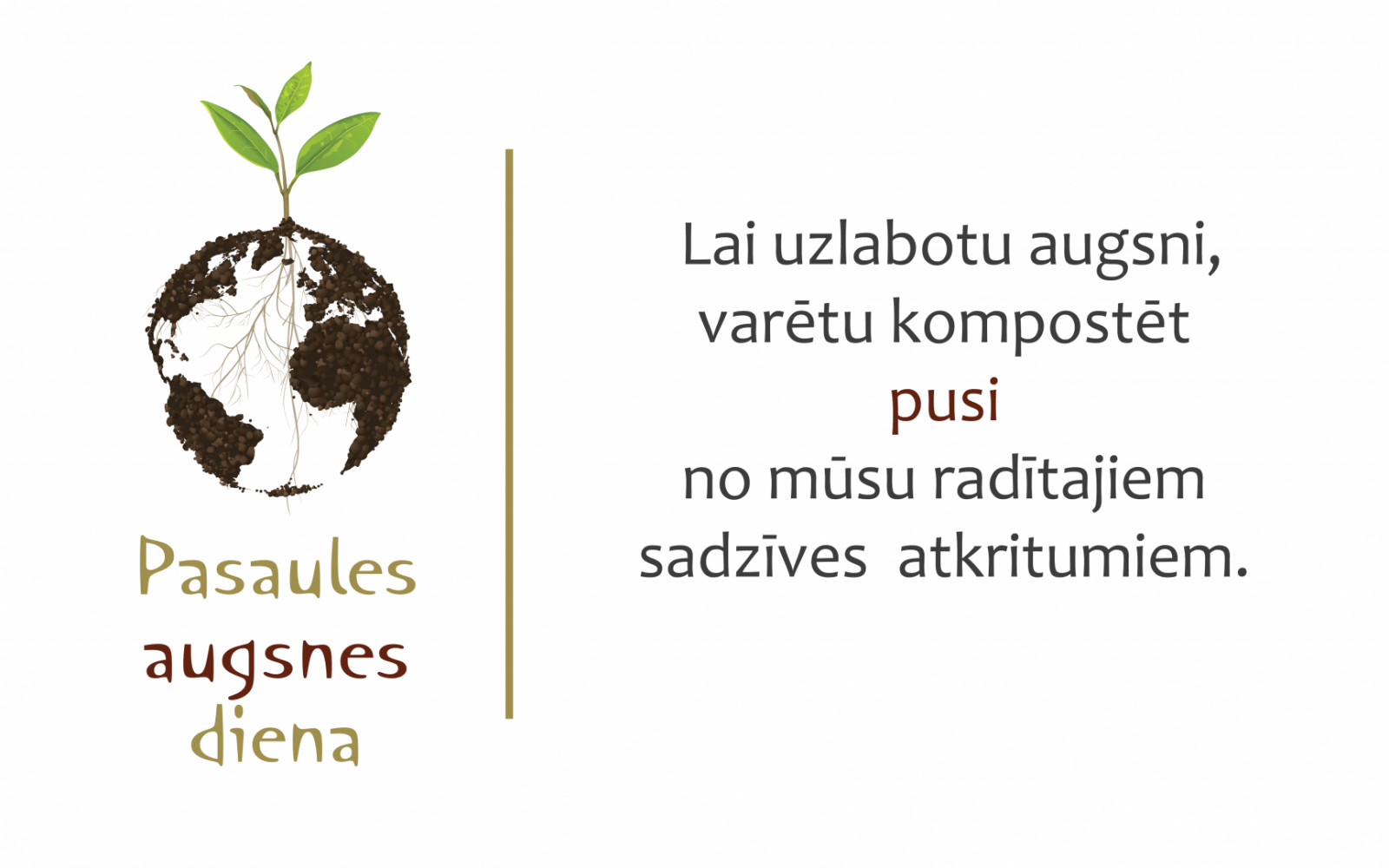 Pasaules augsnes dienas logo un tēze