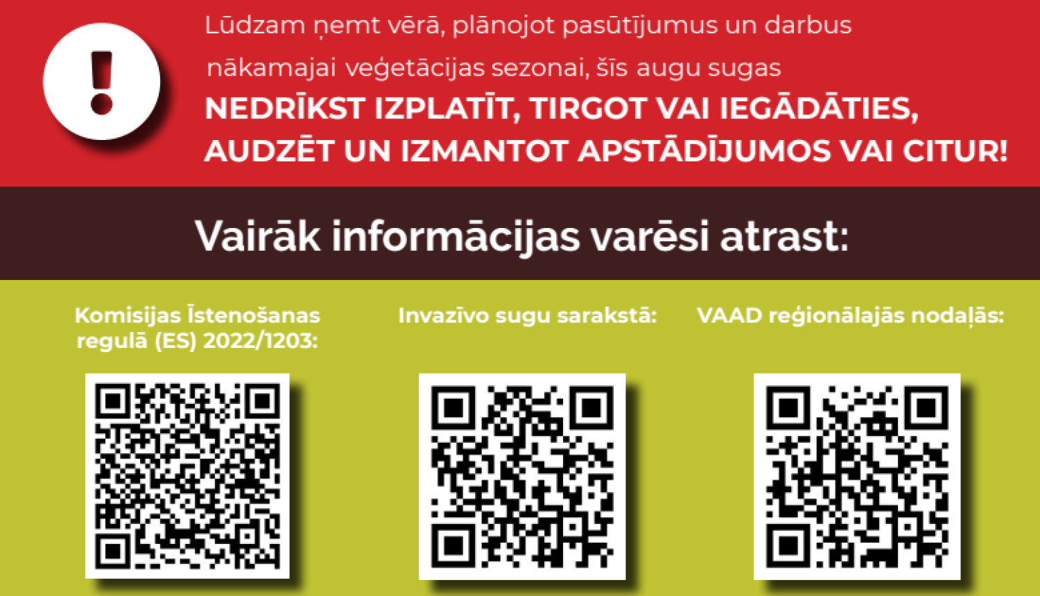 Tekstuāls fragmnets no informatīvās lapas