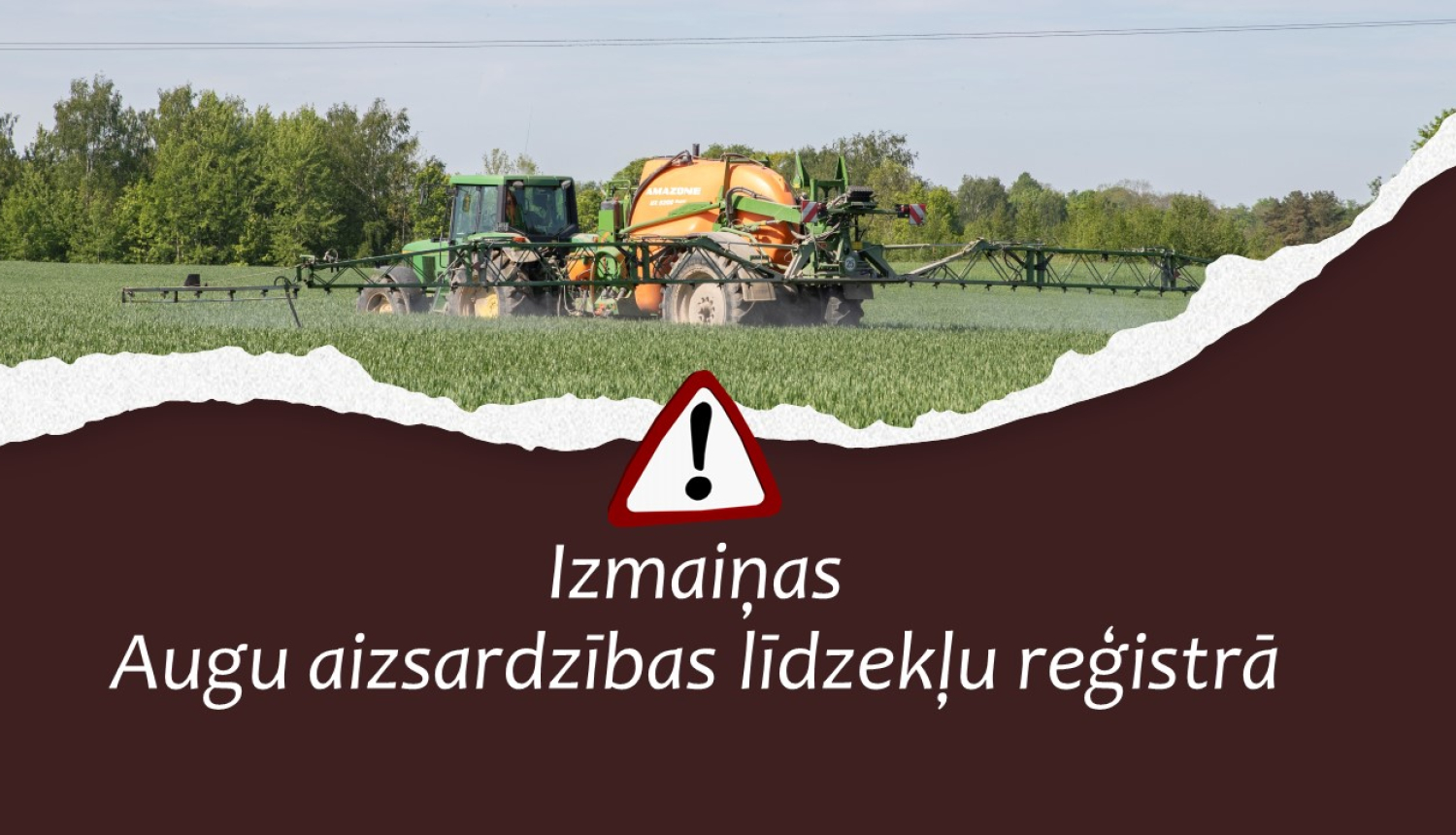 Smidzinātājs uz lauka un teksts