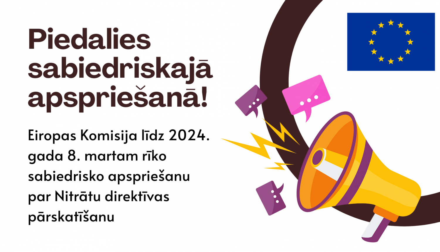 Eiropas Komisija līdz 2024. gada 8. martam rīko sabiedrisko apspriešanu par Nitrātu direktīvas pārskatīšanu 