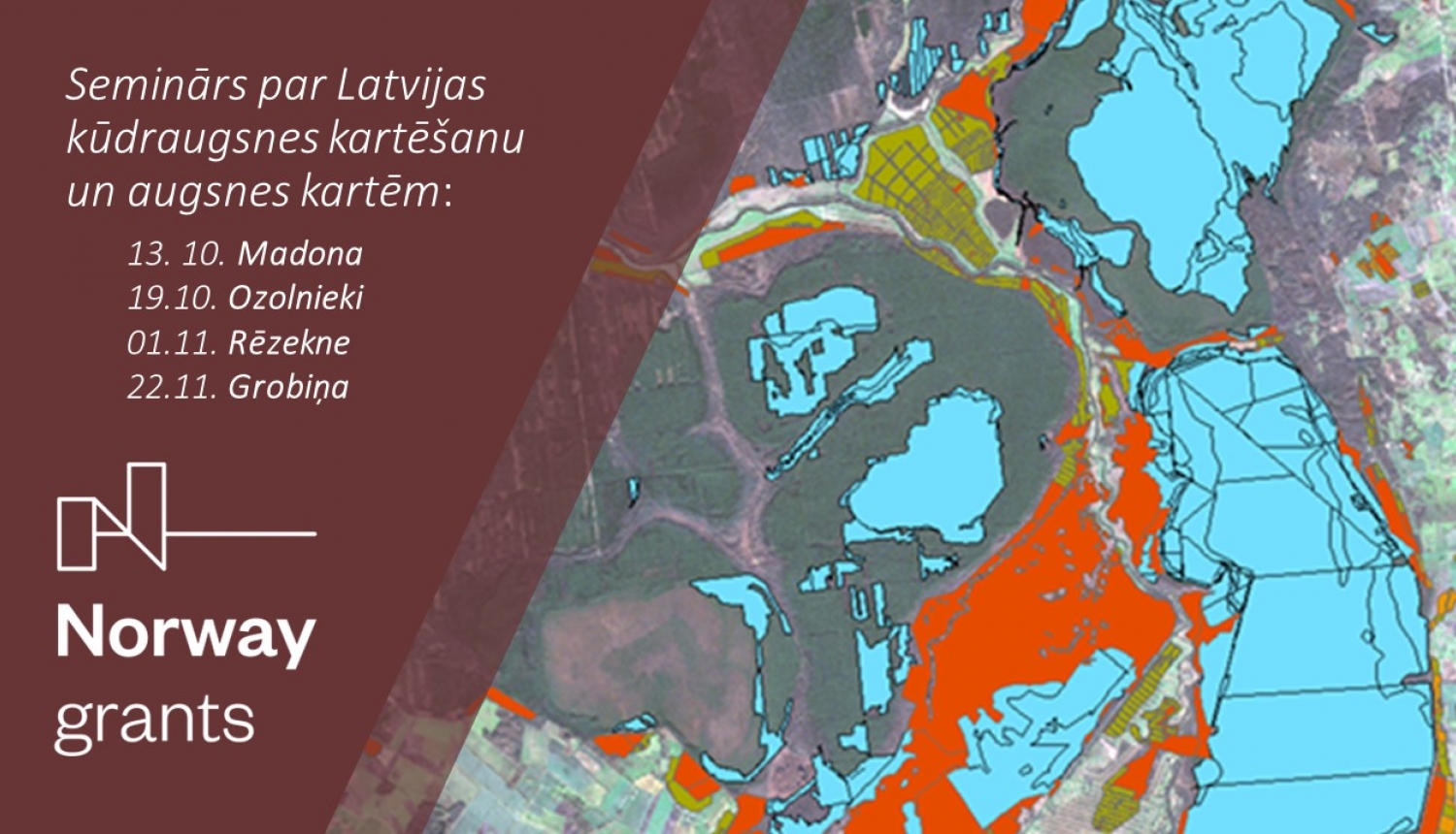 Teksts par semināru un kartes attēls kā vizualizācija